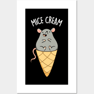 Mice Cream Funny Animal Pun Posters and Art